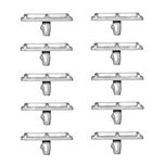 خار رکاب ایساکو کد 0582002504 مناسب برای پژو پارس بسته 10 عددی