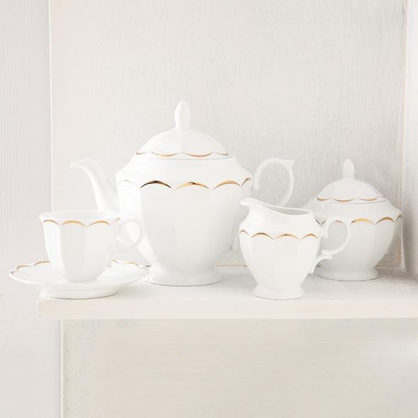 سرویس غذاخوری 103 پارچه چینی زرین ایران سری نئوکلاسیک مدل نارسیس درجه یک