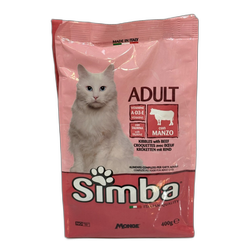 غذای خشک گربه بالغ طعم گوشت Simba سیمبا 400 گرمی