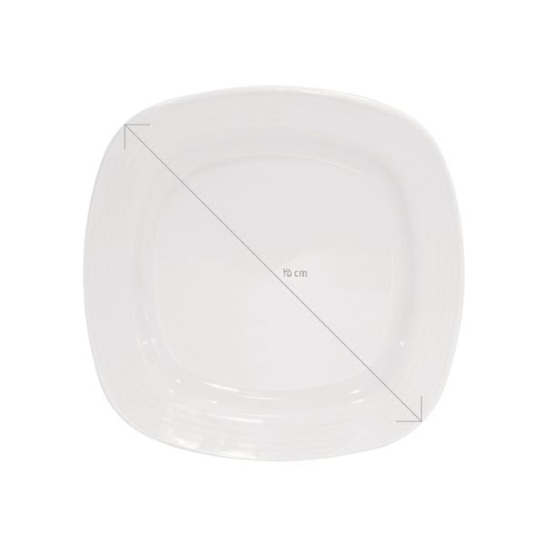 بشقاب غذاخوری چینی زرین ایران سری کواترو هتلی کد 25 درجه عالی بسته 6 عددی