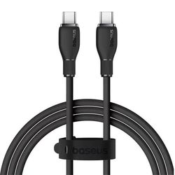 کابل شارژ و دیتا 100 وات USB-C بیسوس مدل Pudding Series P10355702111-B2 طول 2 متر