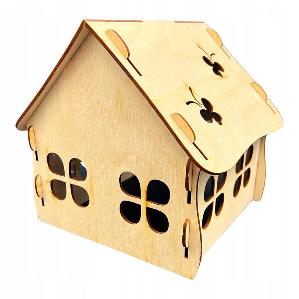 جای خواب سگ و گربه مدل لانه چوبی کد B68