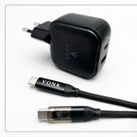 شارژر دیواری 45 وات 2 پورت وونک مدل CA-45 به همراه کابل USB‑C