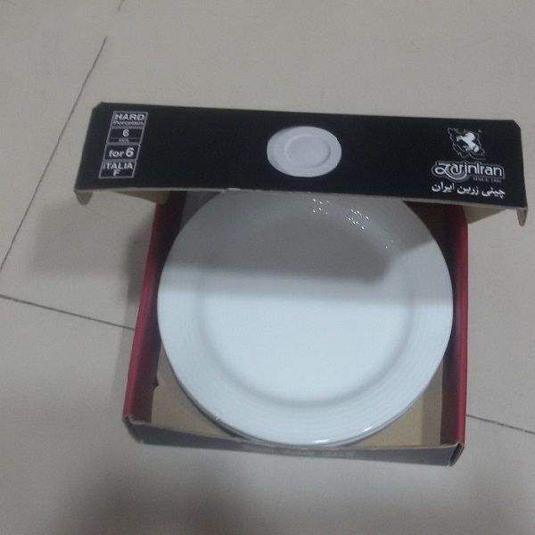 بشقاب غذاخوری چینی زرین ایران مدل Lav25 بسته 6 عددی