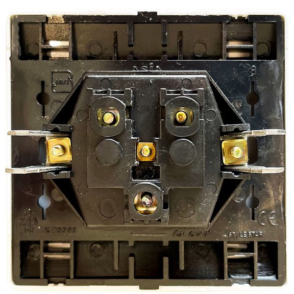 پریز برق ارت دار صنایع آسیا الکتریک مدل کریستال BLK-GLD