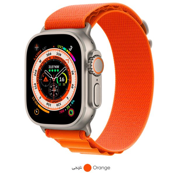 ساعت هوشمند اپل مدل Ultra 49 mm Alpine Loop دارای قابلیت های صفحه نمایش لمسی، کنترل سطح اکسیژن خون، قابلیت مکالمه از طریق بلوتوث