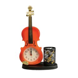 ساعت رومیزی طرح ویولون سایز بزرگ