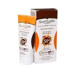 کرم ضد آفتاب رنگی سان سیف، SPF50، مدل Whitening، مناسب انواع پوست تنالیته رنگ روشن و حجم 50 میلی لیتر، محافظت کننده در برابر اش