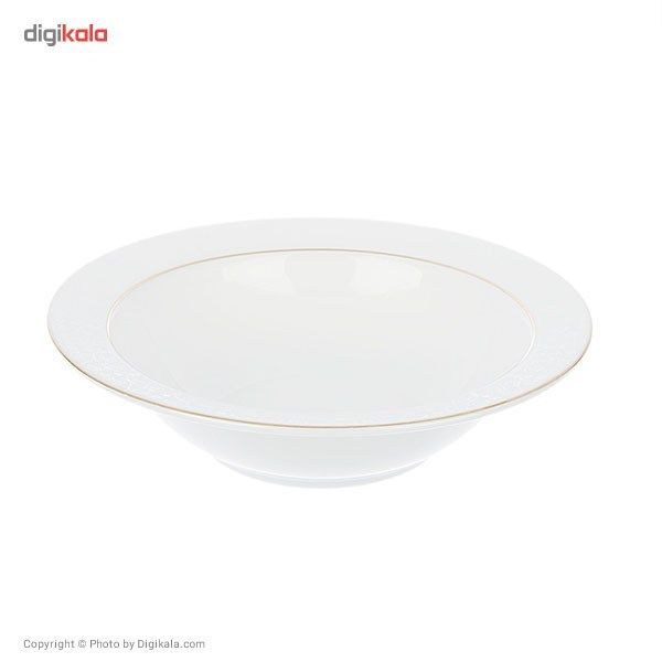سرویس غذاخوری 28 پارچه چینی زرین ایران سری ایتالیا اف مدل Sepid Sadaf 2 درجه یک