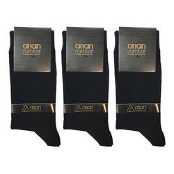 جوراب نانو پنبه مردانه آریان نخ باف کد61217-3بسته 3 عددی