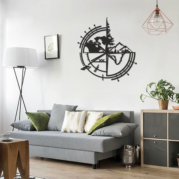 استیکر چوبی طرح جهات جغرافیایی