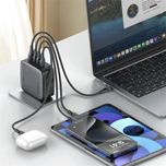 شارژر دیواری 100 وات 4 پورت الدینیو به همراه کابل USB-C