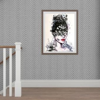 کاغذ دیواری طرح هندسی کد 6045