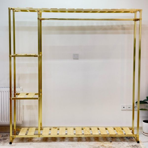 رگال لباس و کمد باز فلز و چوب مدل روشنک