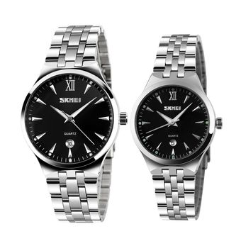 ست ساعت مچی عقربه ای اسکمی مدل 9071 black کد 01 