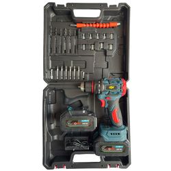 دریل پیچ گوشتی شارژی براشلس 10 میلیمتر 88 ولت مدل JB-25105K مجموعه 40 عددی