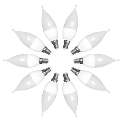 لامپ اس ام دی 7 وات ای دی سی مدل شمعی اشکی  پایه E14 بسته 10 عددی