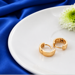 گوشواره حلقه ای زنانه ژوپینگ مدل ساده - رنگ ثابت و ضد حساسیت