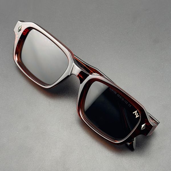 عینک آفتابی مستطیلی آلبرت وگ مدل SZ8106 Sangria Obsidian