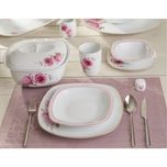 سرویس غذاخوری27 پارچه چینی زرین ایران سری کواترو مدل رزفلاور درجه عالی