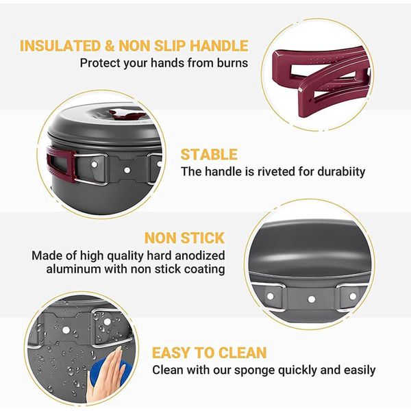 ظروف سفری کینگ کمپ مدل Climber I کد KP3910 مجموعه 8 عددی