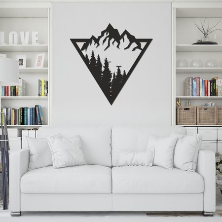 استیکر چوبی طرح کوه