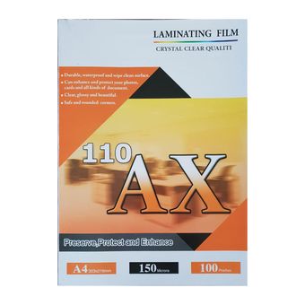 طلق پرس 150 میکرون سایز A4 بسته 100 عددی