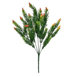 گل مصنوعی مدل بوته برگ طرح پرنده