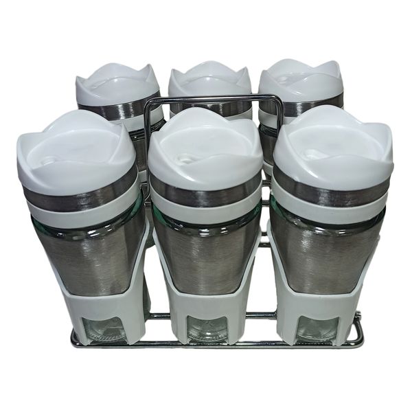 ست جا ادویه 6 پارچه کاپریس مدل فلورا کد 02