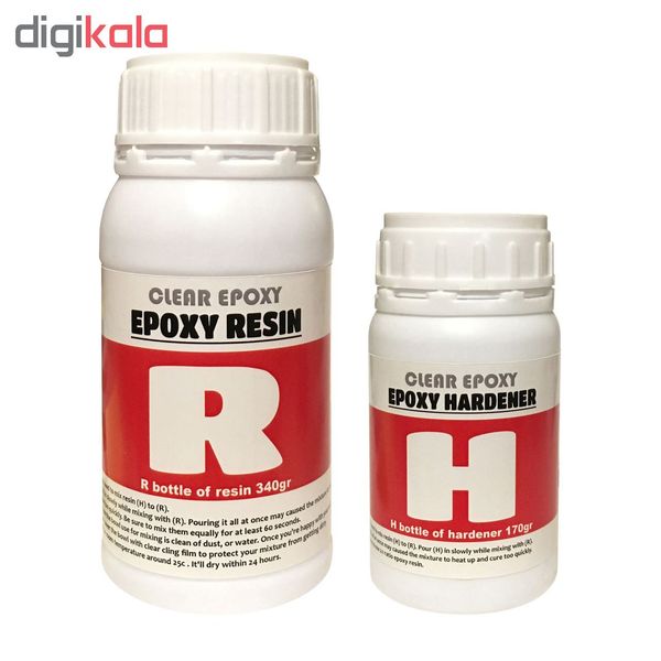رزین اپوکسی دو جزئی مدل R-H کد R340170 حجم 510 میلی لیتر مجموعه 2 عددی