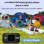 مودم 4G LTE قابل حمل اسفیورد مدل M750 با باتری 3000 میلی‌آمپرساعت، پشتیبانی از 10 کاربر همزمان، نمایشگر رنگی دیجیتال، اتصال بی‌س