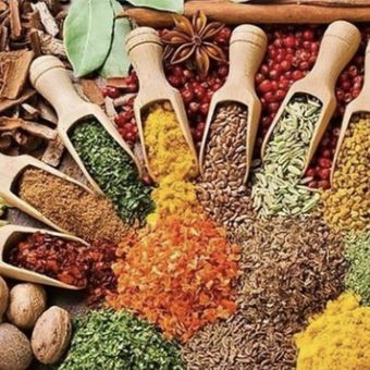 قاشق ادویه چوبی ۷ سانتی بسته 6 عددی (کد۵۱۱)