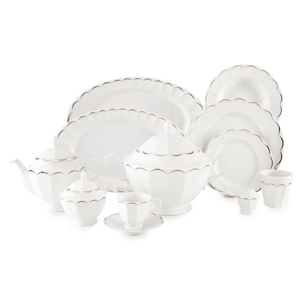 سرویس غذا خوری 103 پارچه چینی زرین سری نئو کلاسیک مدل نارسیس درجه یک