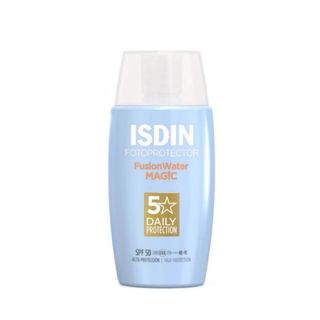 کرم ضد آفتاب بدون رنگ ایزدین SPF 50 مدل magic مناسب برای انواع پوست حجم 50 میلی‌لیتر