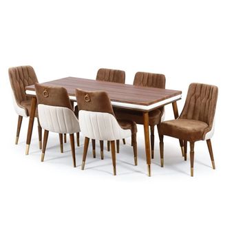 میز و صندلی ناهارخوری 6 نفره پیکاسو 10 روز کاری تحویل میگردد