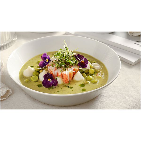 بشقاب خورش خوری زی مدل فرم اس 19 سفید درجه 3 بسته شش عددی	