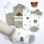 جوراب ساق کوتاه زنانه مدل تدی مجموعه 4 عددی