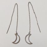 گوشواره زنانه مدل بخیه طرح ماه کد moo111