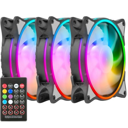 FAN CASE GREEN HURACAN GFK120M-ARGB 3 in 1