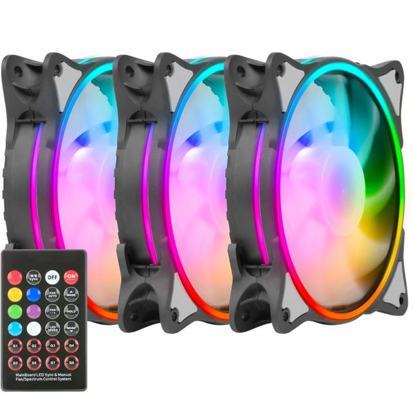 FAN CASE GREEN HURACAN GFK120M-ARGB 3 in 1