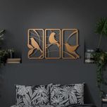 دیوارکوب مدل چوبی پرنده کد T64-2 مجموعه سه عددی