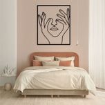 استیکر مدل چوبی طرح مینیمال صورت