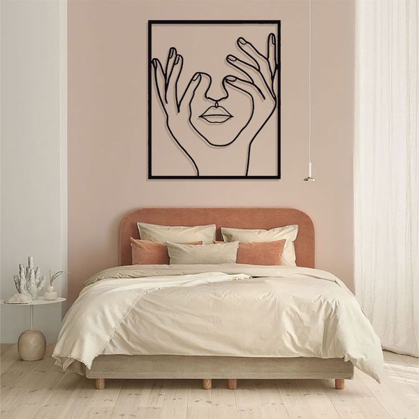 استیکر مدل چوبی طرح مینیمال صورت