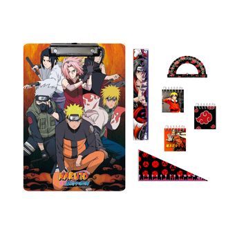 بسته لوازم تحریر مدل ناروتو مجموعه 7 عددی ، کارتن 6 عددی