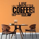 استیکر مدل چوبی طرح کافه کد S49