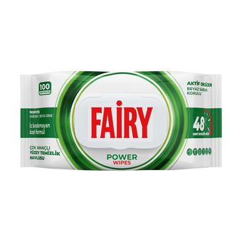 دستمال مرطوب فیری مدل power  بسته 100 عددی*123
