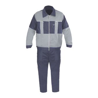 لباس کار سیلوری طوسی با دوخت سه سوزنه