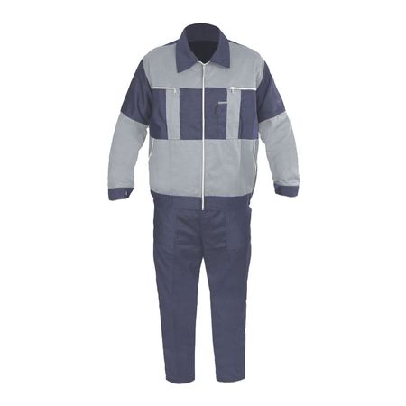 لباس کار سیلوری طوسی با دوخت سه سوزنه