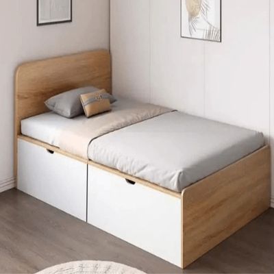 تخت خواب ملامینه یک نفره افرا مدل b2 سایز 90×200 سانتی متر