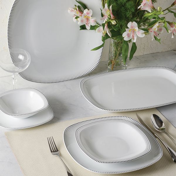 سرویس غذاخوری 27 پارچه 6 نفره چینی زرین ایران مدل Mon Belan